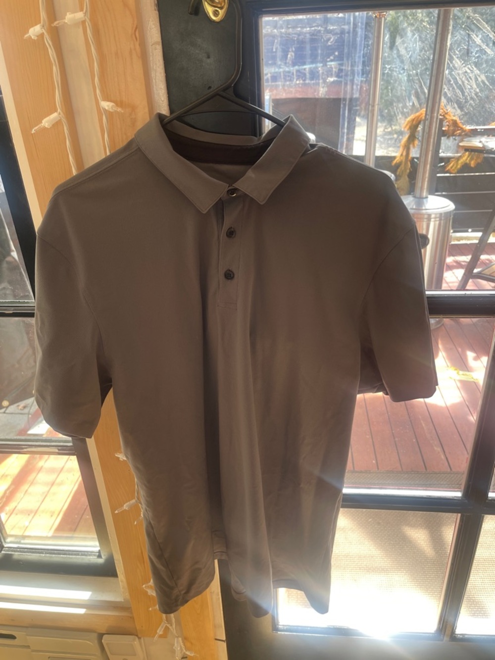 Men's Lululemon Short-Sleeve Polo Shirt - Gray